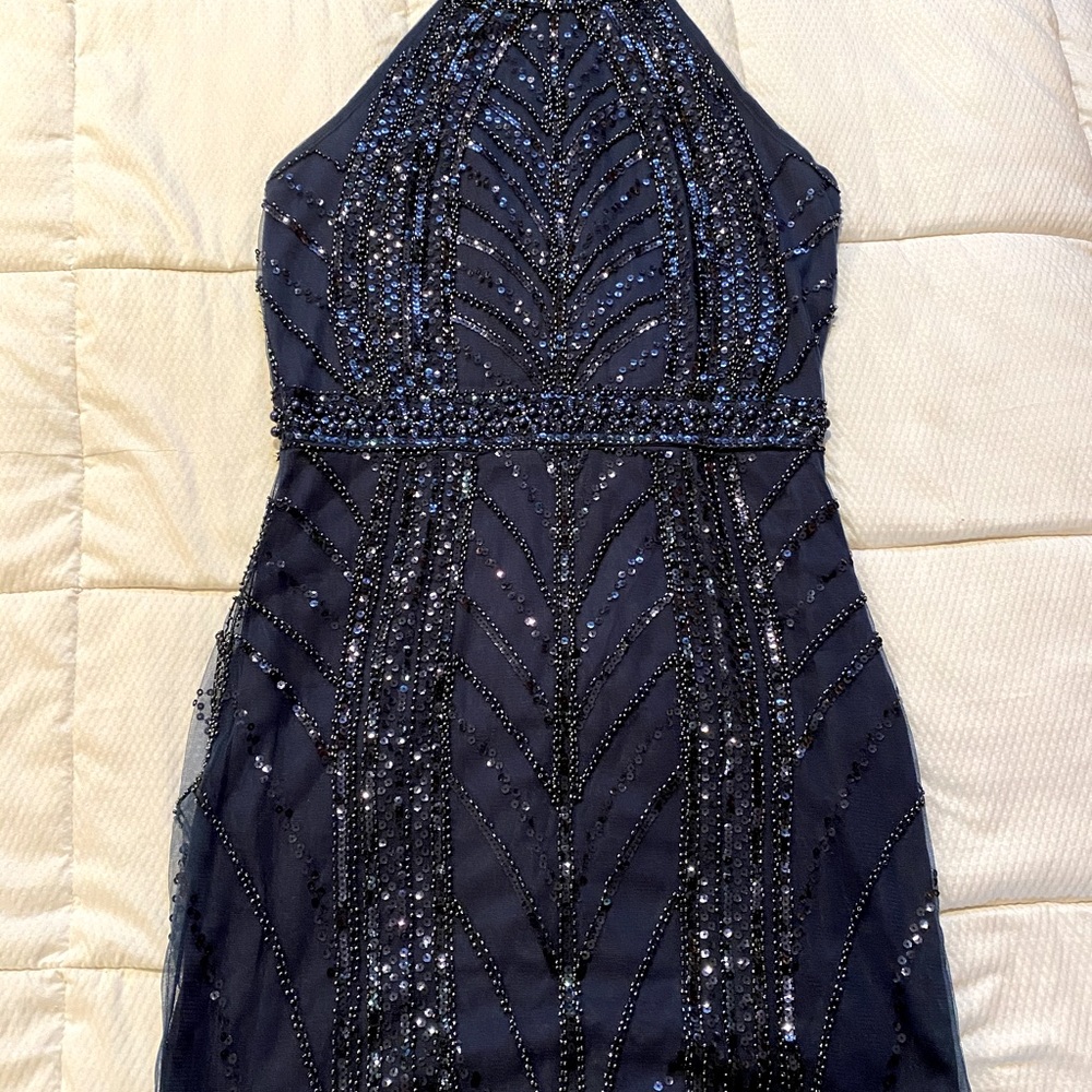 Navy Blue Sequin Dress!